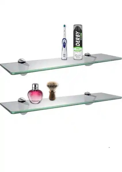 Depolife 2'li Cam Raf Seti Modern ve Şık Tasarımıyla Dekorasyon ve Saklama Çözümleri
