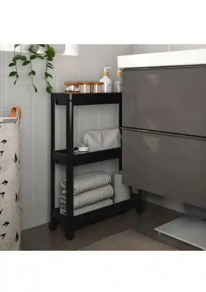 DEYHOME Vesken Tekerlekli Raf Ünitesi: Modern, Pratik ve Şık Depolama Çözümü