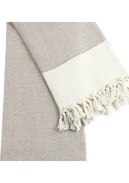 Didyma Diamond Peştemal Gri 2'li Takım: Şık ve Fonksiyonel Pamuklu Havlu Seti