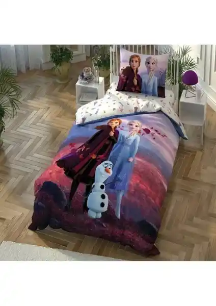Disney Frozen 2 Temalı Çocuk Nevresim Takımı – Renkli ve Konforlu Uyku Ortamı
