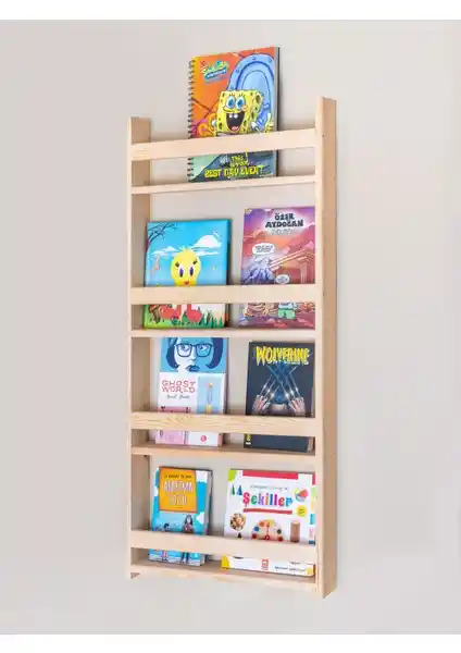 Dizmo Montessori Eğitici Kitaplık: Doğal Ahşap ve Güvenli Tasarım Özellikleri ile Çocuk Odası Dekorasyonu