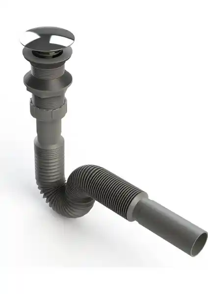 Donau 321-325 Pop-Up Körüklü Lavabo Sifonu: Modern ve Dayanıklı Banyo Çözümü