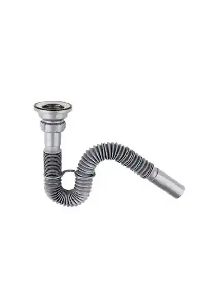 Donau Körüklü Lavabo Evye Sifonu Gri - Modern ve Dayanıklı Banyo Mutfak Çözümü