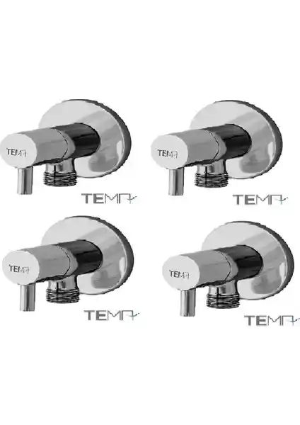 Dört Adet Prima Klozet Taharet Musluğu Seti Modern Tasarım ve Dayanıklılık Sunar
