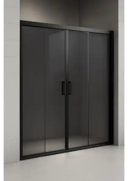 Durul Duşakabin Füme Temperli Cam ve Siyah Profil ile Modern Banyolar İçin Şık Çözüm