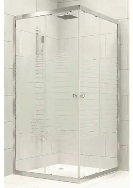 Durul Duşakabin Kare Çizgili 100x100 Modern ve Dayanıklı Banyo Çözümü