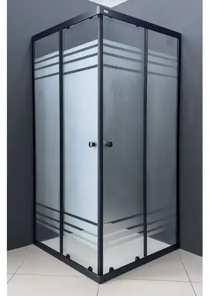 Durul Duşakabin Kare Siyah Desenli Cam: Modern ve Dayanıklı Banyo Çözümünüz