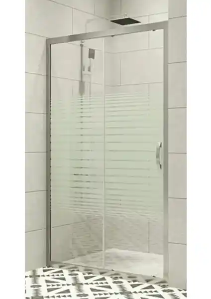 Durul Duşakabin Ön Cephe Parlak Çizgili 5mm, Modern ve Dayanıklı Banyo Çözümü