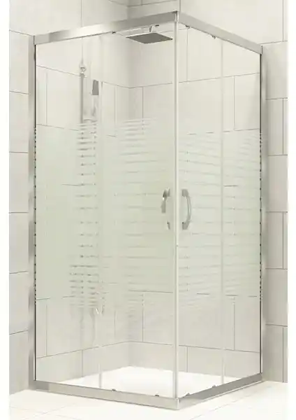 Durul Kare Çizgili 5mm H:190 Duşakabin ile Modern ve Dayanıklı Banyo Tasarımı