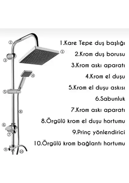 ECSA Siyah Krom Kare Tepe Yağmurlama Banyo Robot Duş Seti İnceleme ve Özellikleri
