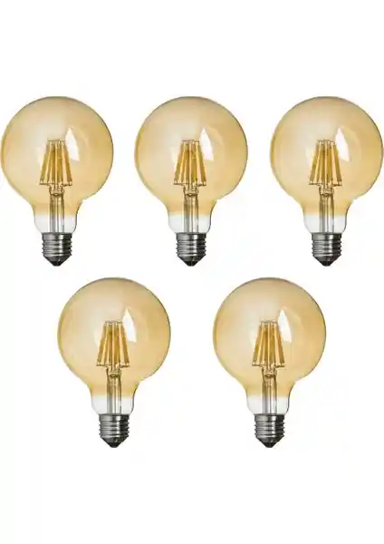 Edison G95 Flamanlı Rustik 6W LED Ampul ile Estetik ve Enerji Verimli İç Mekan Aydınlatması