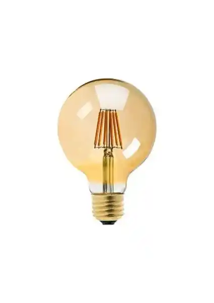 Edison Rustik Led Ampul Glop 6W Amber Renkli Dekoratif Aydınlatma Seçeneği