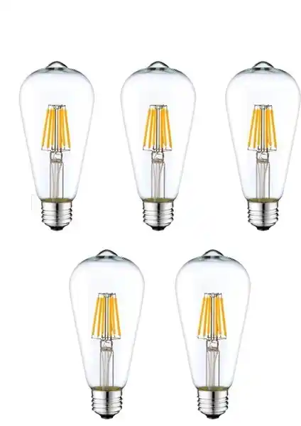 Edison ST64 LED Rustik Ampul 6500K Beyaz Modern ve Ekonomik Aydınlatma Çözümü