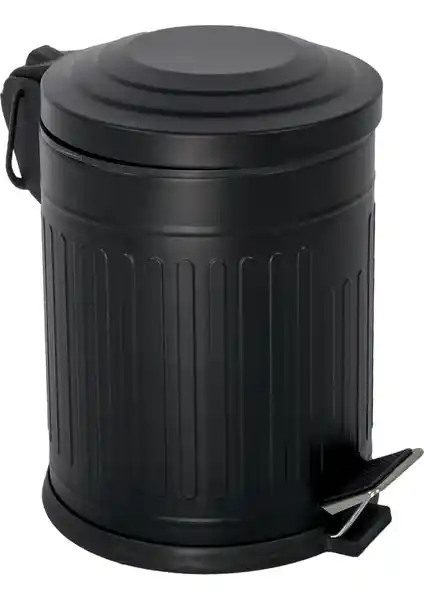 Eforeca Siyah Vintage Çöp Kovası 5 lt: Estetik ve Dayanıklı Modern Çöp Kutusu