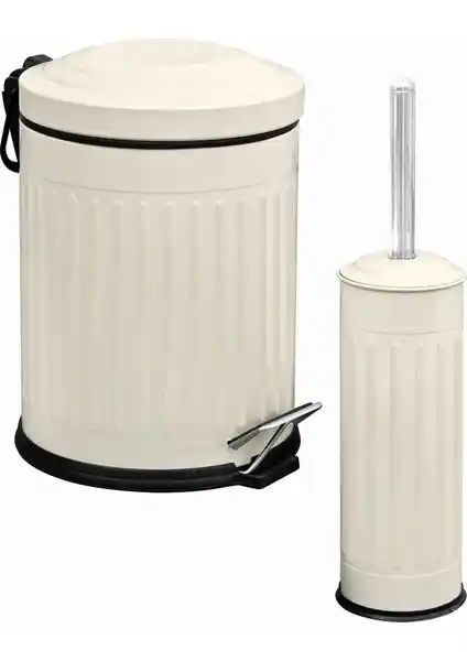 Eforeca Vintage 2'li Banyo Seti Krem - Şık ve Dayanıklı Tasarım Modern Kullanım