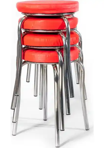 Ekip Shop Modern Kırmızı Mutfak Sandalyesi Dayanıklı ve Estetik Tasarım