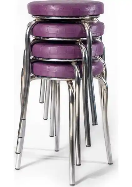 Ekip Shop Mor Mutfak Sandalyesi 4'lü Modern ve Dayanıklı Tasarım Özellikleri