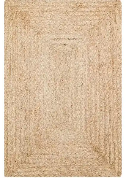 Eko Halı Ech 01 Natural Jüt El Dokuma Kilim Doğal ve Sürdürülebilir Dekorasyon İçin Uygun