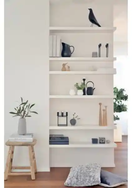 Ekta Mobilya 60x20 cm 6'lı Uçan Raf Seti Modern ve İşlevsel Saklama Çözümü