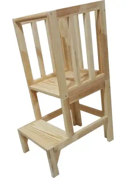 El Yapımı Montessori Öğrenme Kulesi: Çocukların Bağımsızlık ve Güvenli Gelişimi İçin Tasarlandı