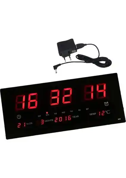 Elaccent F Fityle Dijital Duvar Saati Modern İç Mekanlar İçin Şık ve Fonksiyonel Tasarım