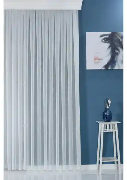 Elenor Beyaz Yüksek Kaliteli Tül Perde: Estetik ve Pratik Kullanım Sunan Modern Tasarım