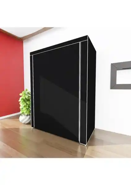 Elfida Siyah Renk Bez Dolap: Dayanıklı ve Estetik Depolama Çözümü