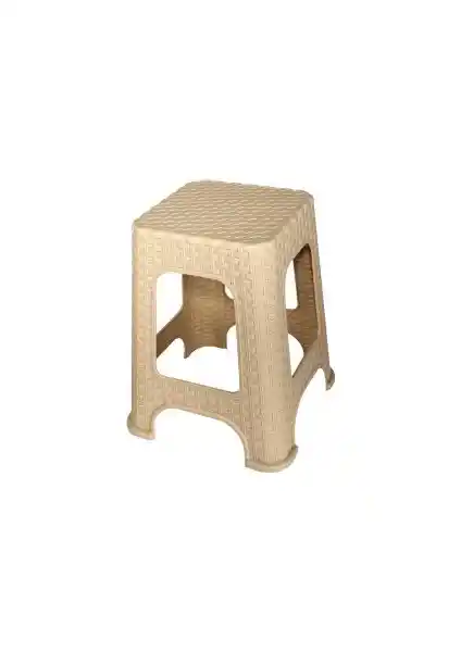 Elif Plastik Rattan Tabure Büyük Boy Sarı Modern ve Dayanıklı Oturma Çözümü