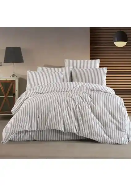 Eliyuf Akaza Çift Kişilik Pamuklu Antrasit Çizgili Nevresim Takımı Özellikleri ve Kullanım İpuçları