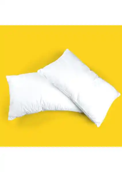 Elyaf Sepeti 2'li Boncuk Silikon Elyaf Dolgulu Yastık Seti Yüksek Konfor ve Estetik İçin