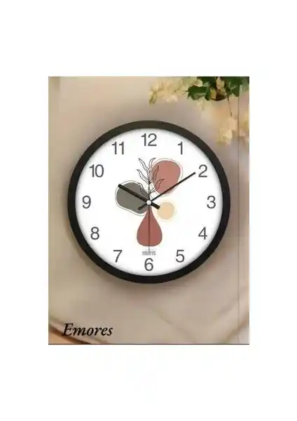 Emores 30 cm Gerçek Cam Sessiz Mekanizma Duvar Saati Şık ve Dayanıklı Tasarım