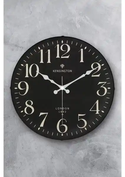 Emores 36 cm Gerçek Bombe Cam Akar Saniye Sessiz Mekanizma Dekoratif Duvar Saati