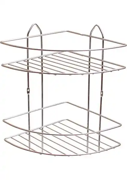 Emsa 2'li Eko Oval Banyo Köşe Rafı EK02: Modern ve Dayanıklı Depolama Çözümü