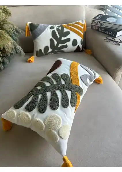 En Gözde Home Punch Nakışlı Kırlent Kılıfı 2'li Set Modern ve Şık Tasarım