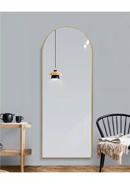 Enc Home Metal Duvar Aynası 180x60 Oval Tasarım ve LED Aydınlatma Özelliğiyle Modern Dekorasyon