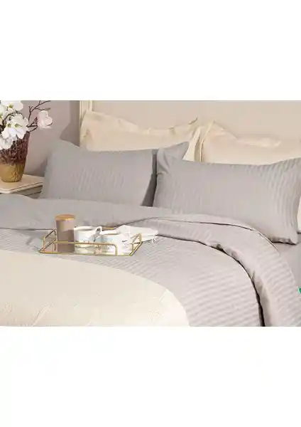 English Home Crystal Ipeksi Twill Çift Kişilik Nevresim Takımı Yatak Odası Şıklığı ve Konforu