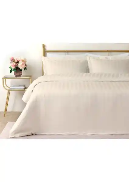 English Home Lior Çizgili Pamuk Saten Çift Kişilik Nevresim Takımı - Modern ve Dayanıklı Tasarım