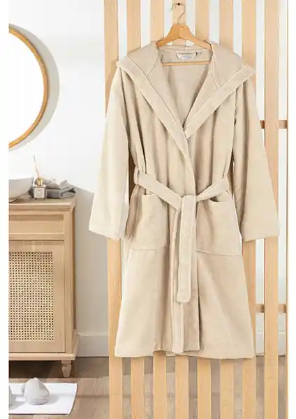 English Home Softy Triga Pamuklu Bornoz Bej Renkli ve Konforlu Tasarımıyla Kullanıcıların Beğenisini Kazanıyor