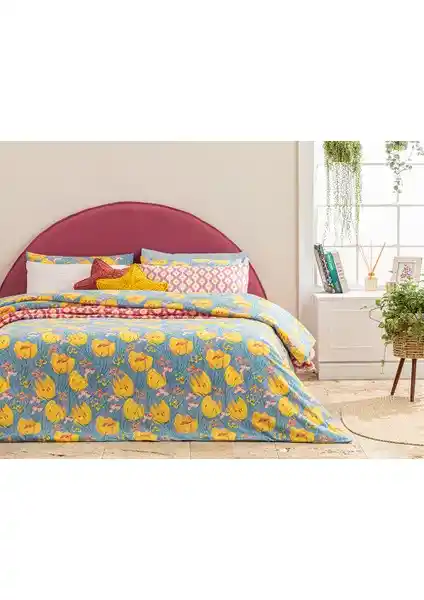 English Home Tulip Paradise Koleksiyonundan Şık ve Konforlu Tek Kişilik Nevresim Seti