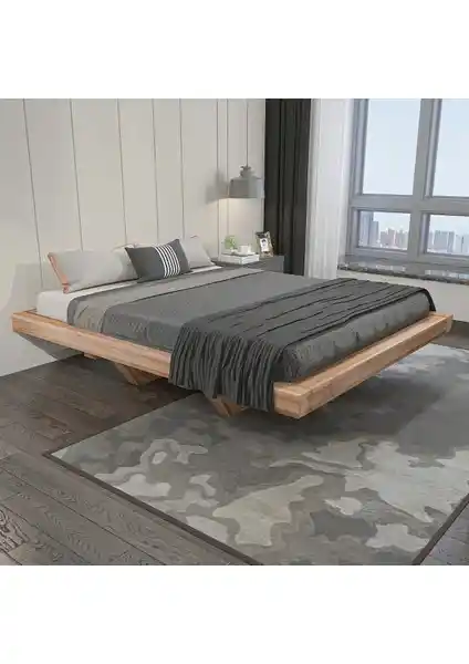 Enjoy Life Doğal Ahşap Tek ve Çift Kişilik Yataklar, Dayanıklı ve Estetik Tasarım