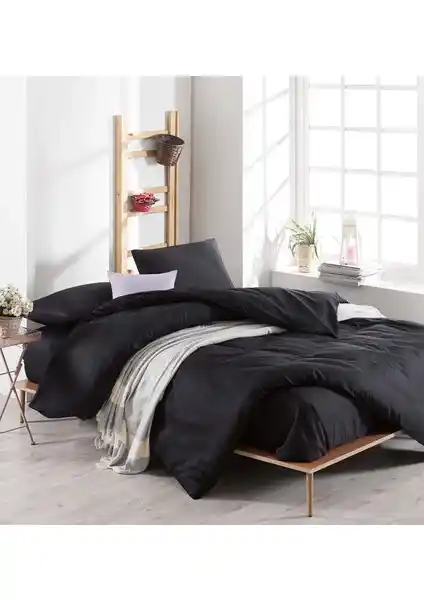 Enlora Home Paint Çift Kişilik Siyah Nevresim Takımı Modern Tasarım ve Kolay Kullanım