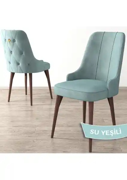 Enoa Serisi Ceviz Gürgen Ayaklı Modern Sandalye, Şık ve Dayanıklı Oturma Çözümü