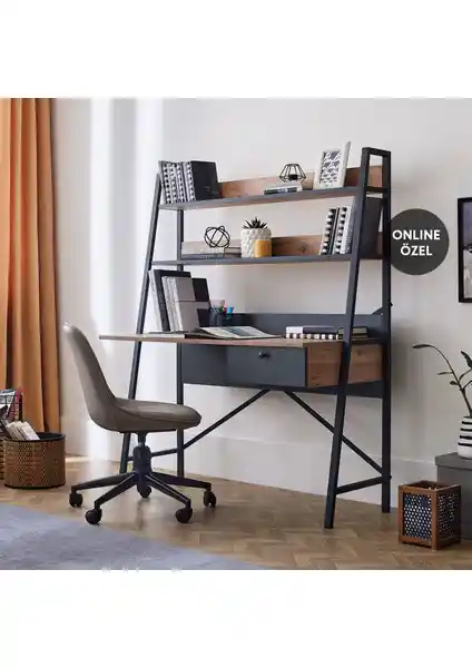 Enza Home Alva Çalışma Masası: Estetik ve Fonksiyonelliği Bir Arada Sunan Modern Tasarım