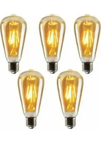 Era ST64 Flamanlı 6W Rustik LED Ampul: Estetik ve Uzun Ömürlü Aydınlatma Çözümü