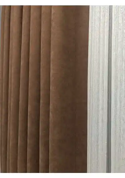 Erdoğanlar Koza Ada Fonluk Perde Kahverengi Tek Kanat Modern ve Dayanıklı Tasarım