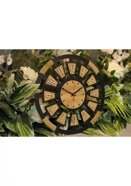 Ergeç Tasarım Dekoratif Ahşap Duvar Saati: Modern ve Dayanıklı Tasarım Çözümü