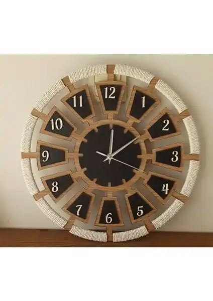 Ergeç Tasarım Dekoratif Ahşap Duvar Saati: Şık ve Fonksiyonel Dekorasyon Unsuru