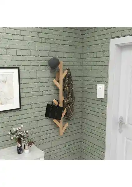 Eryatex Duvara Monte Ahşap Elbise Askısı: Modern ve Doğal Tasarım ile Şıklık Katın