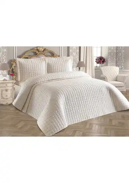 Estiva Çift Kişilik Yatak Örtüsü Modern ve Şık Tasarımıyla Yatak Odalarına Huzur Katar