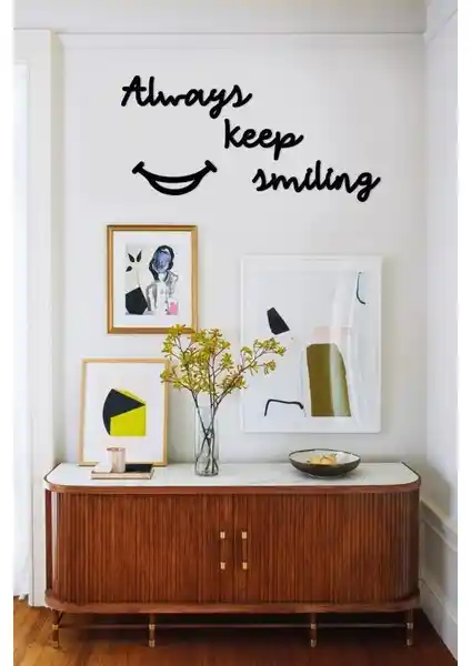 Ev Dekorasyonunu Canlandıran Pozitif Temalı Ahşap Duvar Yazısı Dekoratif Tablo